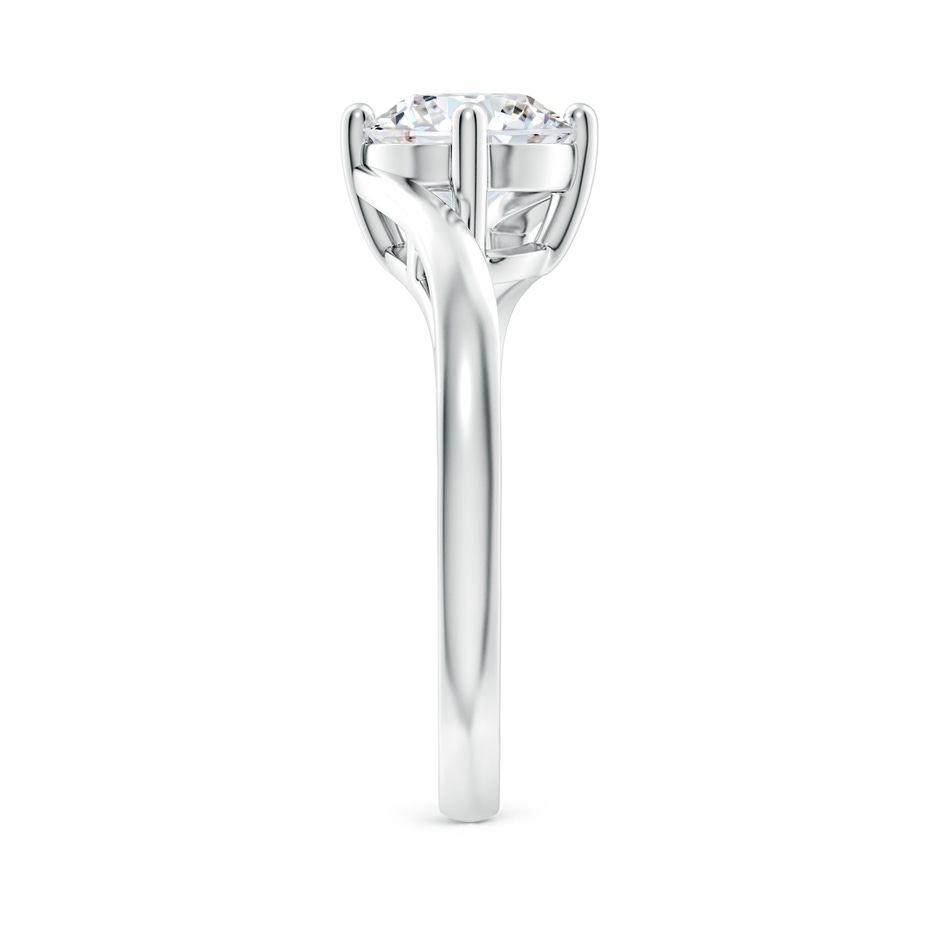 7.4mm FGVS Lab-Grown Classic Round Diamond Solitaire Bypass Ring in P950 Platinum side 299