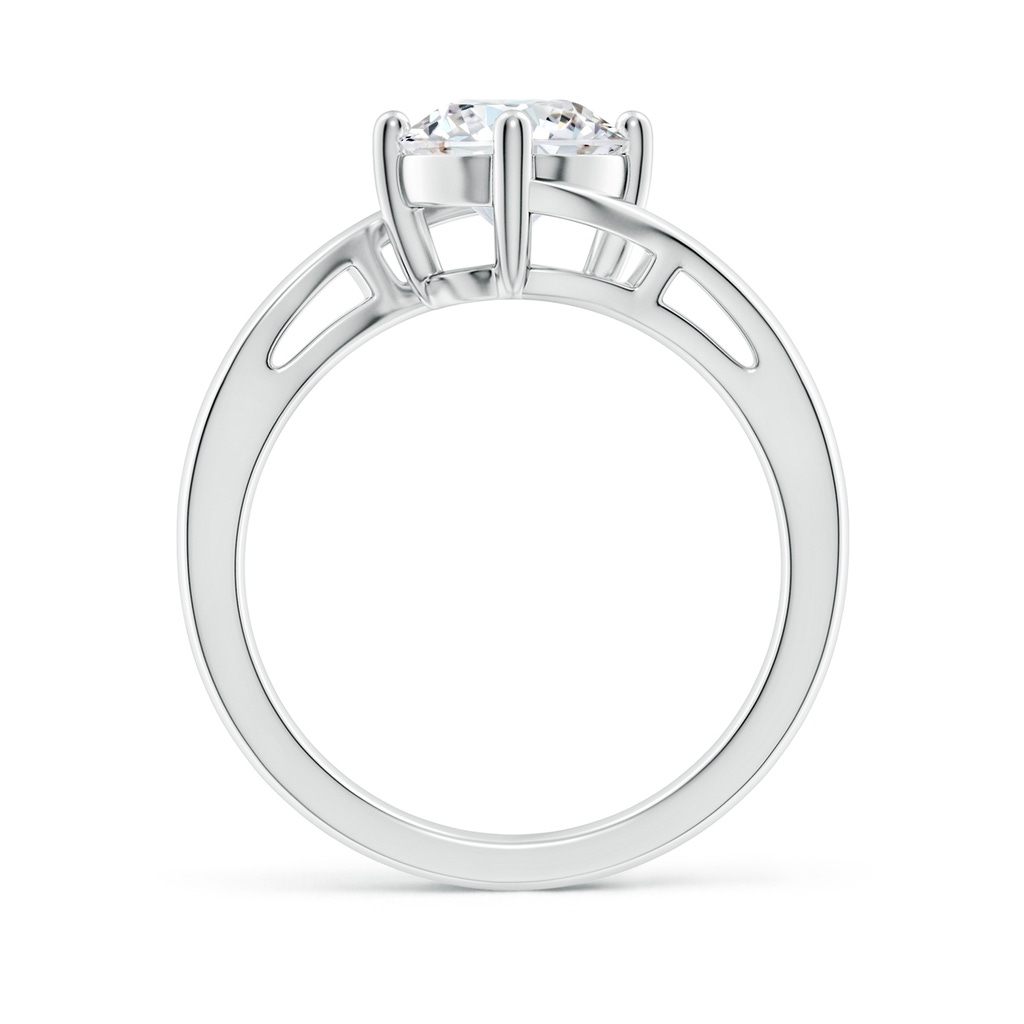 7.4mm FGVS Lab-Grown Classic Round Diamond Solitaire Bypass Ring in White Gold - side 199