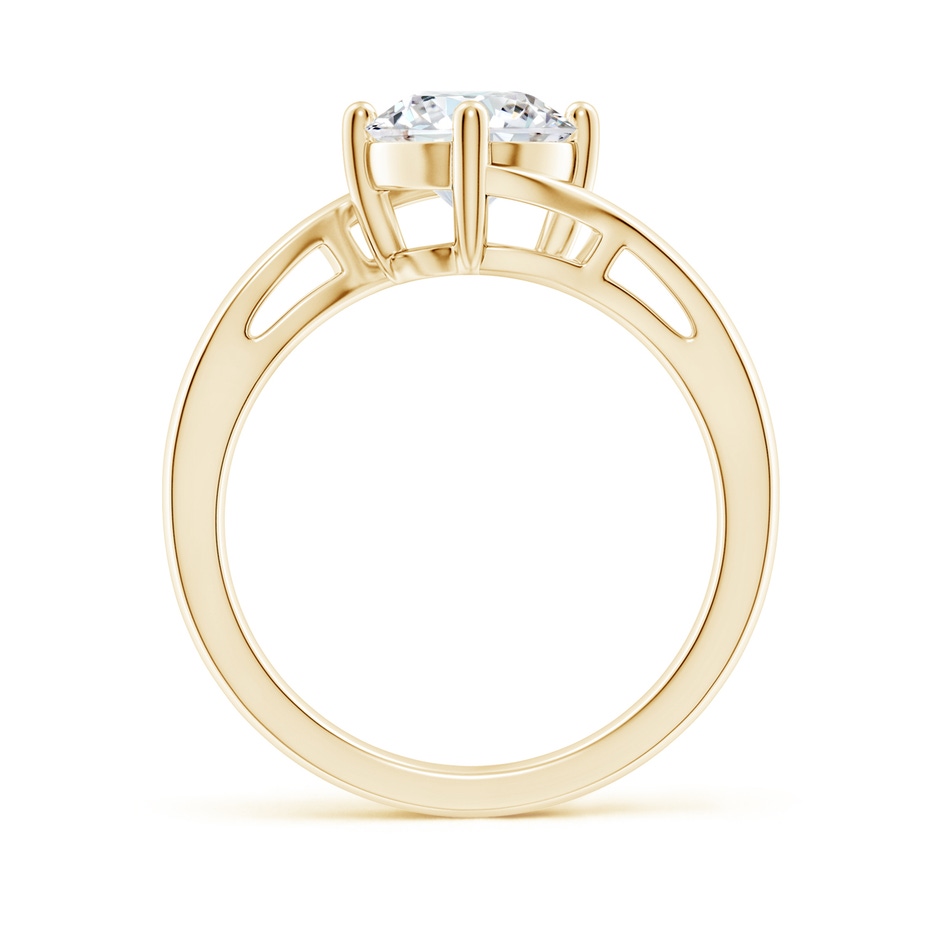 7.4mm FGVS Lab-Grown Classic Round Diamond Solitaire Bypass Ring in Yellow Gold side 199