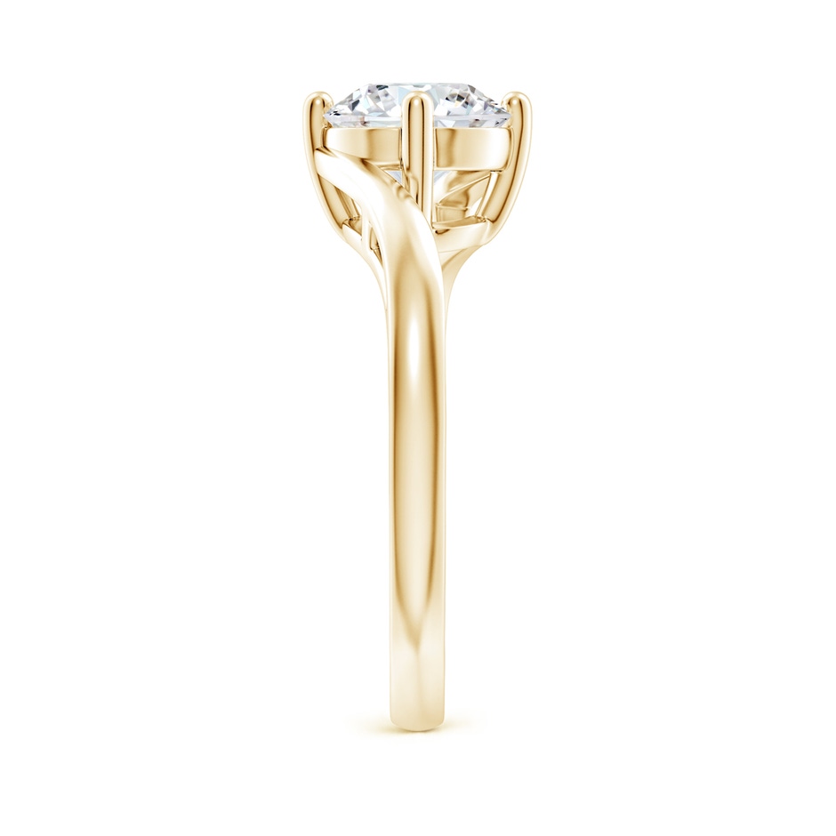 7.4mm FGVS Lab-Grown Classic Round Diamond Solitaire Bypass Ring in Yellow Gold side 299