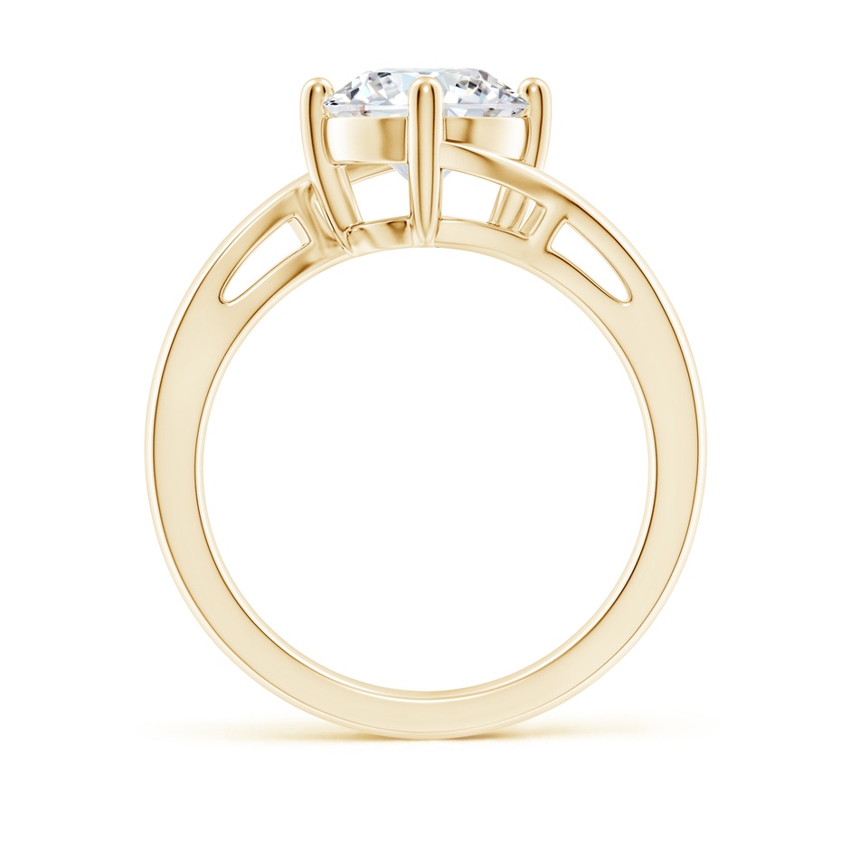 8mm FGVS Lab-Grown Classic Round Diamond Solitaire Bypass Ring in Yellow Gold side 199