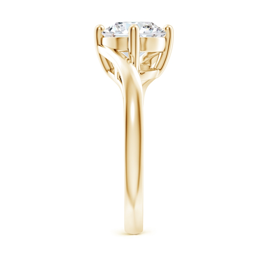 8mm FGVS Lab-Grown Classic Round Diamond Solitaire Bypass Ring in Yellow Gold side 299