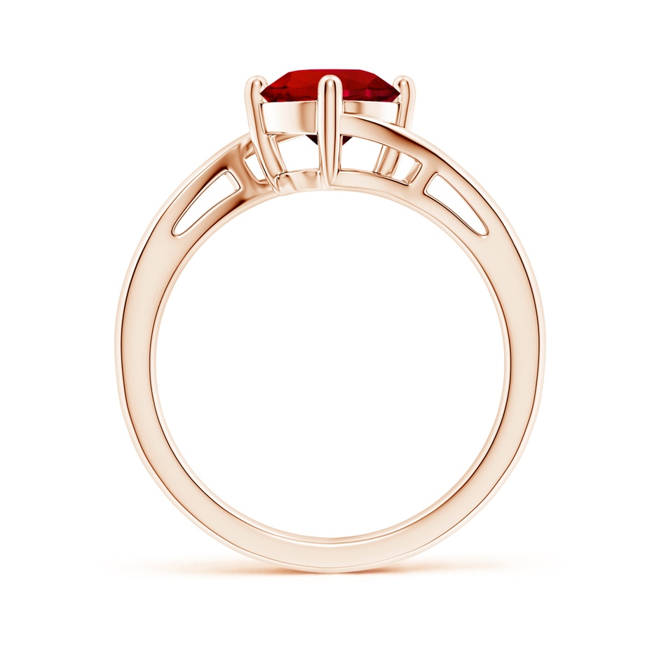 7mm Labgrown Lab-Grown Classic Round Ruby Solitaire Bypass Ring in Rose Gold side 199