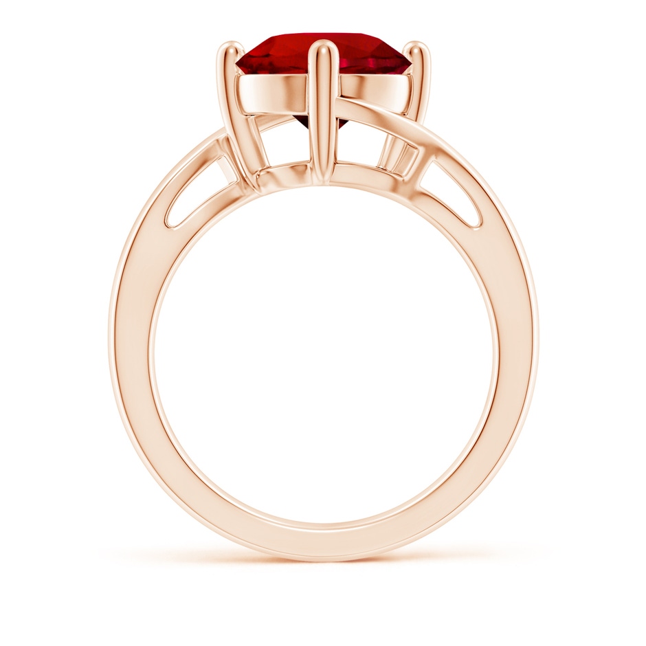 9mm Labgrown Lab-Grown Classic Round Ruby Solitaire Bypass Ring in 18K Rose Gold side 199