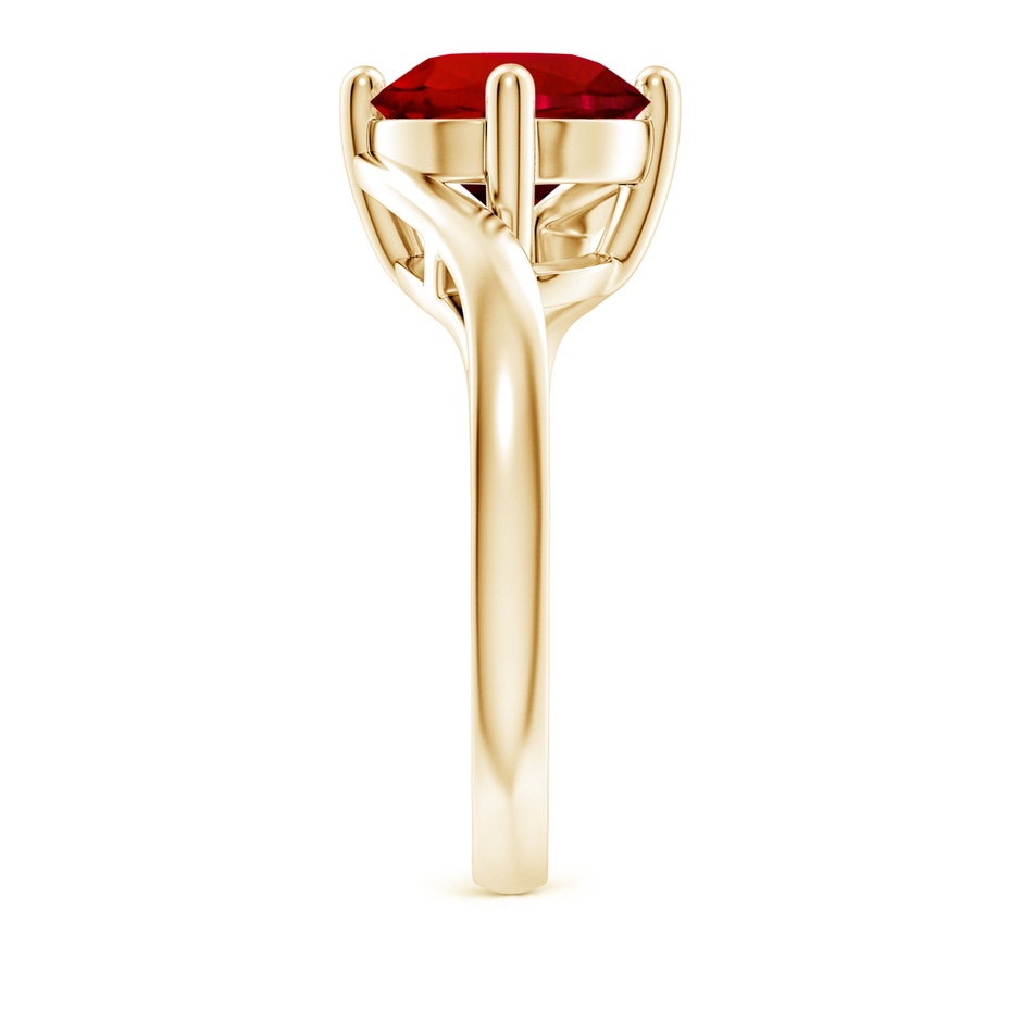 9mm Labgrown Lab-Grown Classic Round Ruby Solitaire Bypass Ring in 18K Yellow Gold side 299