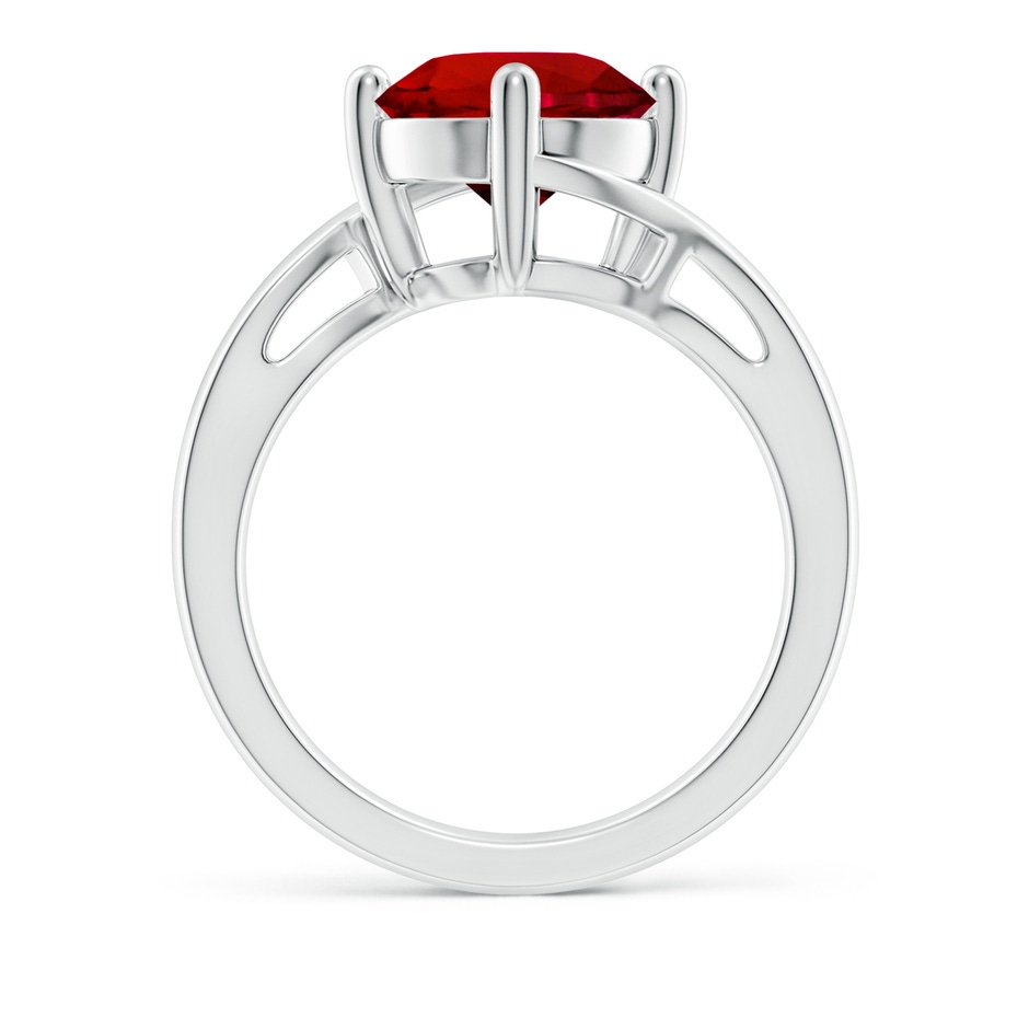 9mm Labgrown Lab-Grown Classic Round Ruby Solitaire Bypass Ring in P950 Platinum side 199