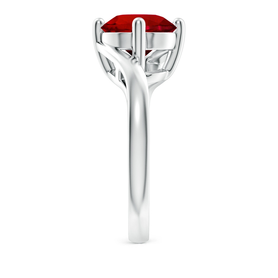 9mm Labgrown Lab-Grown Classic Round Ruby Solitaire Bypass Ring in P950 Platinum side 299