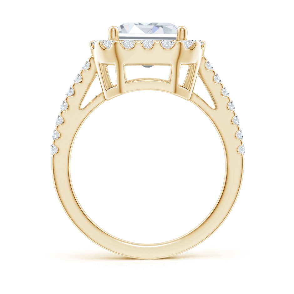 10x8.5mm FGVS Lab-Grown Emerald-Cut Diamond Halo Ring in 18K Yellow Gold side 199