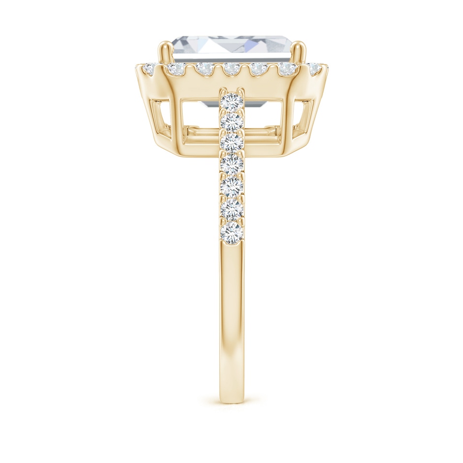 10x8.5mm FGVS Lab-Grown Emerald-Cut Diamond Halo Ring in 18K Yellow Gold side 299