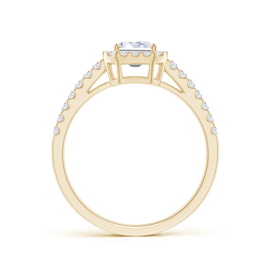 5x3mm FGVS Lab-Grown Emerald-Cut Diamond Halo Ring in 10K Yellow Gold side 199