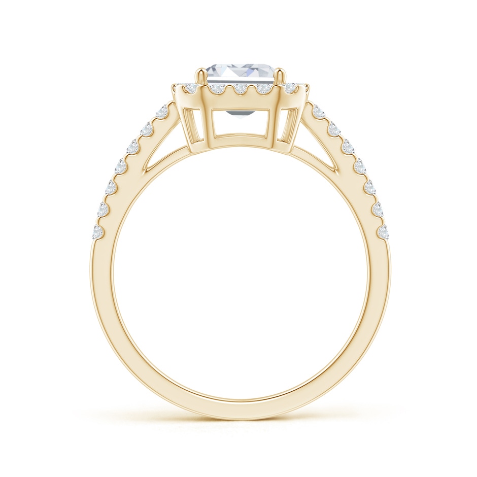 6x4mm FGVS Lab-Grown Emerald-Cut Diamond Halo Ring in Yellow Gold side 199