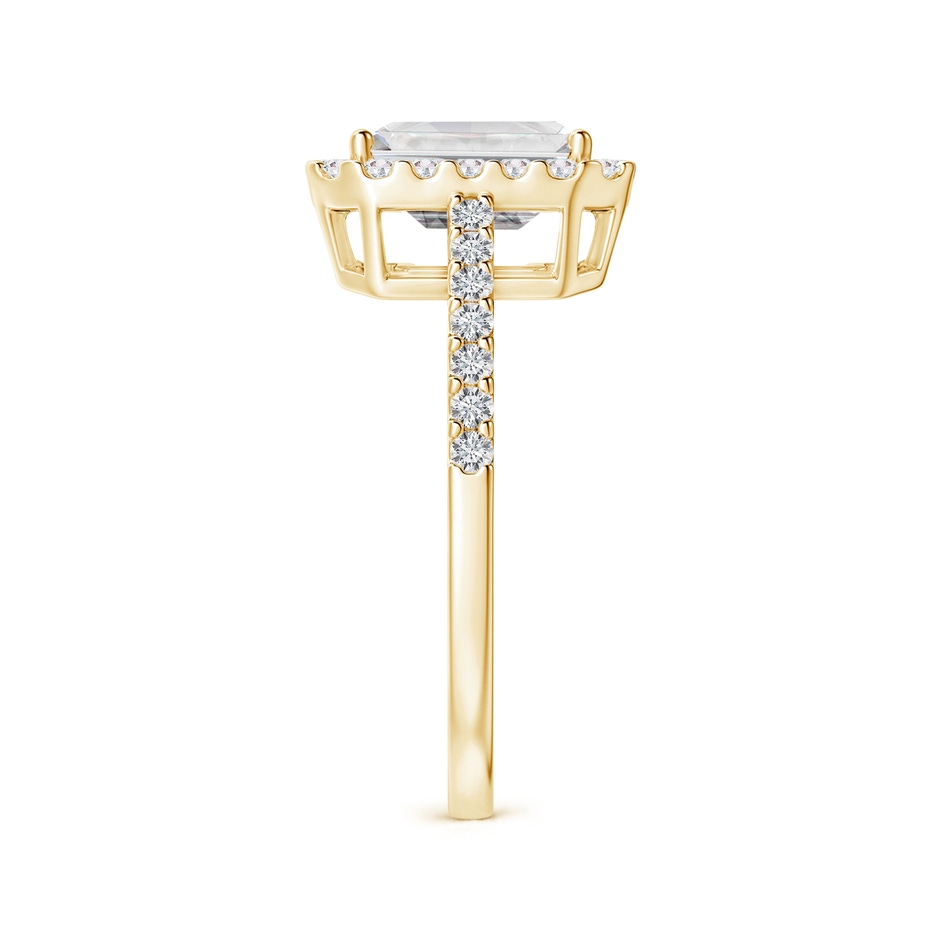 6x4mm FGVS Lab-Grown Emerald-Cut Diamond Halo Ring in Yellow Gold side 299