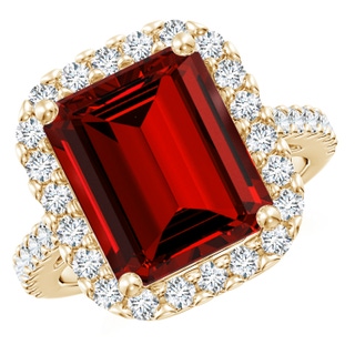 Emerald Cut Lab-Grown Lab Grown Ruby