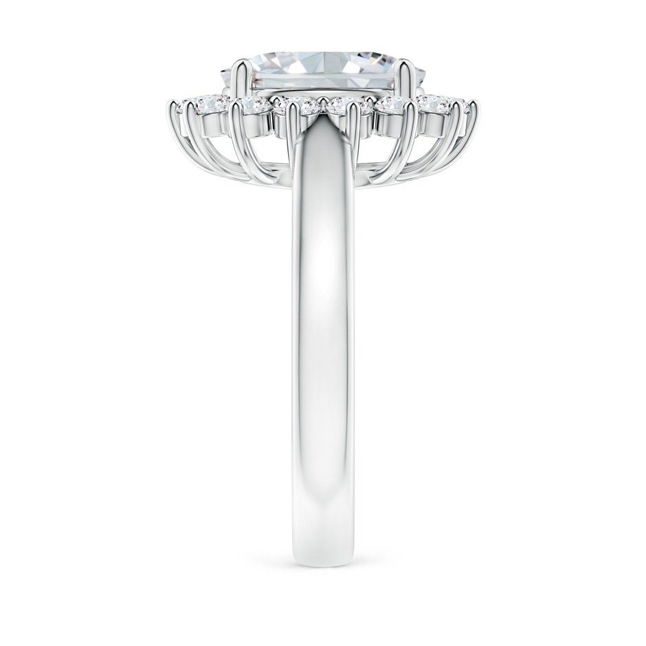 10x8mm FGVS Lab-Grown Diamond Curved Floral Ring in P950 Platinum side 299