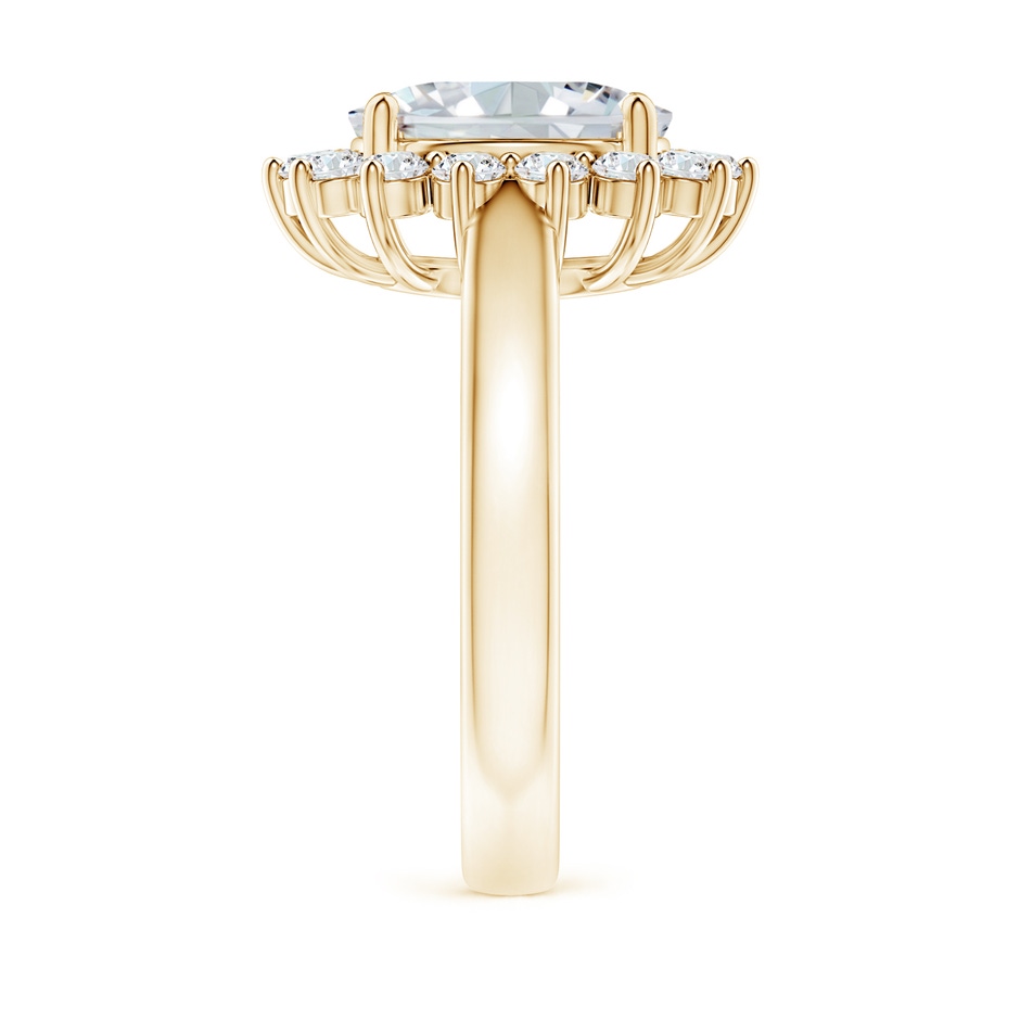 10x8mm FGVS Lab-Grown Diamond Curved Floral Ring in Yellow Gold side 299