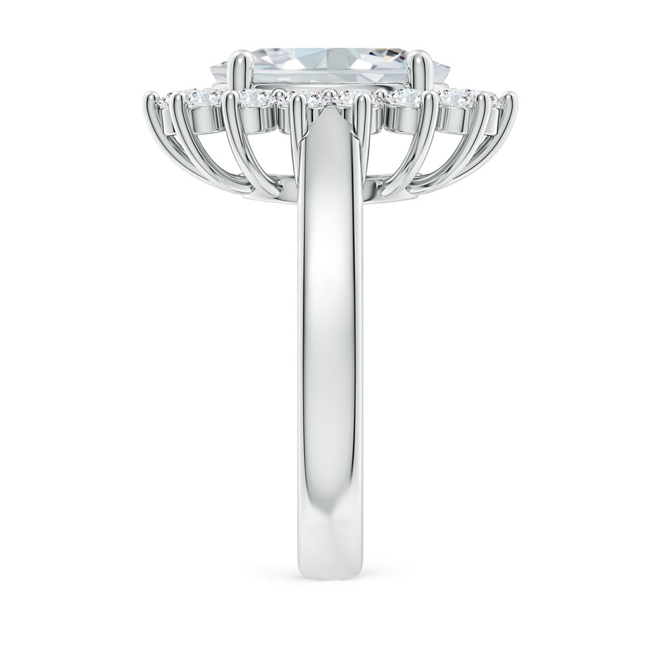 12x8mm FGVS Lab-Grown Diamond Curved Floral Ring in P950 Platinum side 299