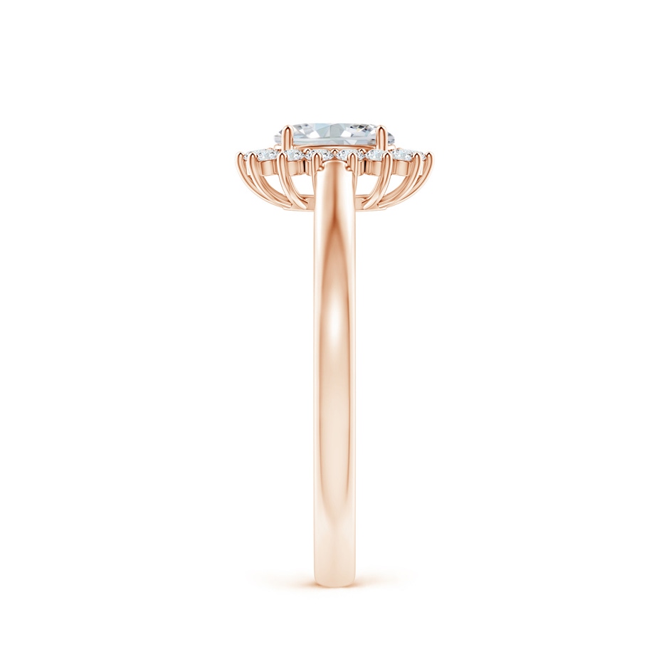5x3mm FGVS Lab-Grown Diamond Curved Floral Ring in Rose Gold side 299