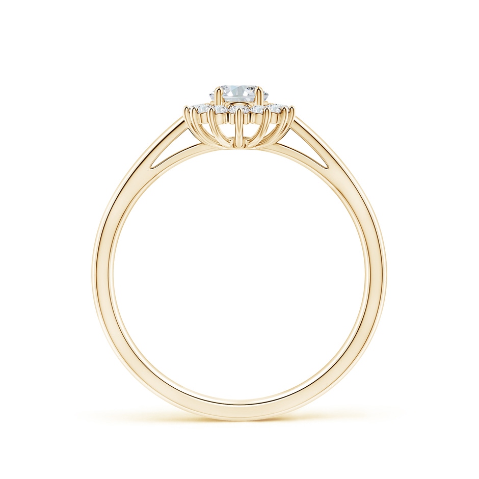 5x3mm FGVS Lab-Grown Diamond Curved Floral Ring in Yellow Gold side 199