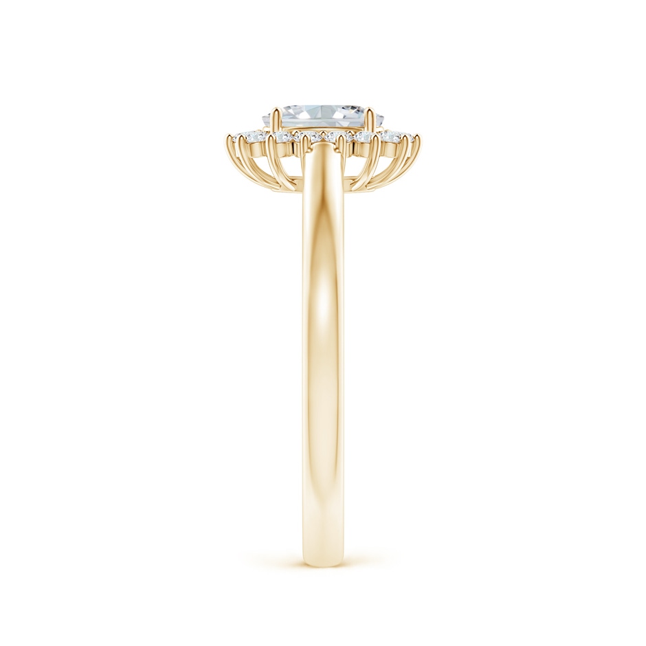 6x4mm FGVS Lab-Grown Diamond Curved Floral Ring in 10K Yellow Gold side 299