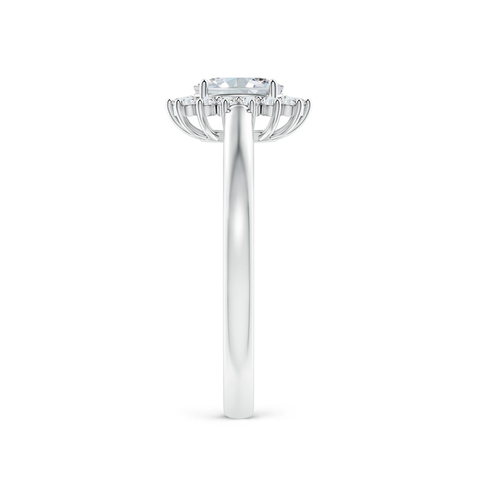 6x4mm FGVS Lab-Grown Diamond Curved Floral Ring in P950 Platinum side 299