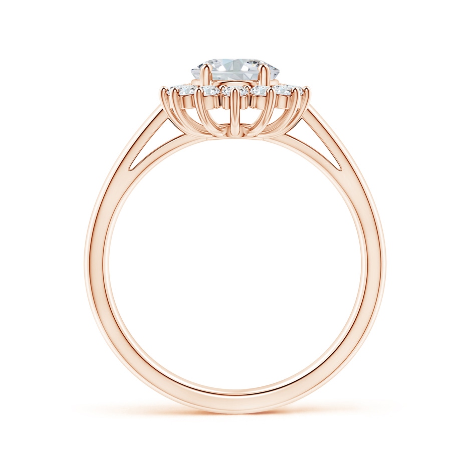 8x6mm FGVS Lab-Grown Diamond Curved Floral Ring in Rose Gold side 199