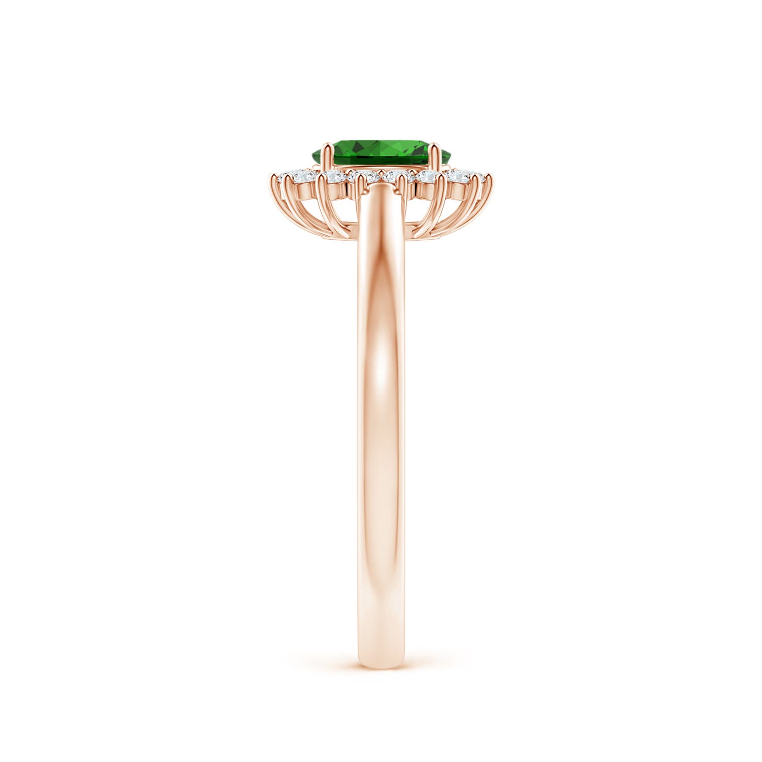 Premium - Lab-Grown Emerald / 0.31 CT / 14 KT Rose Gold