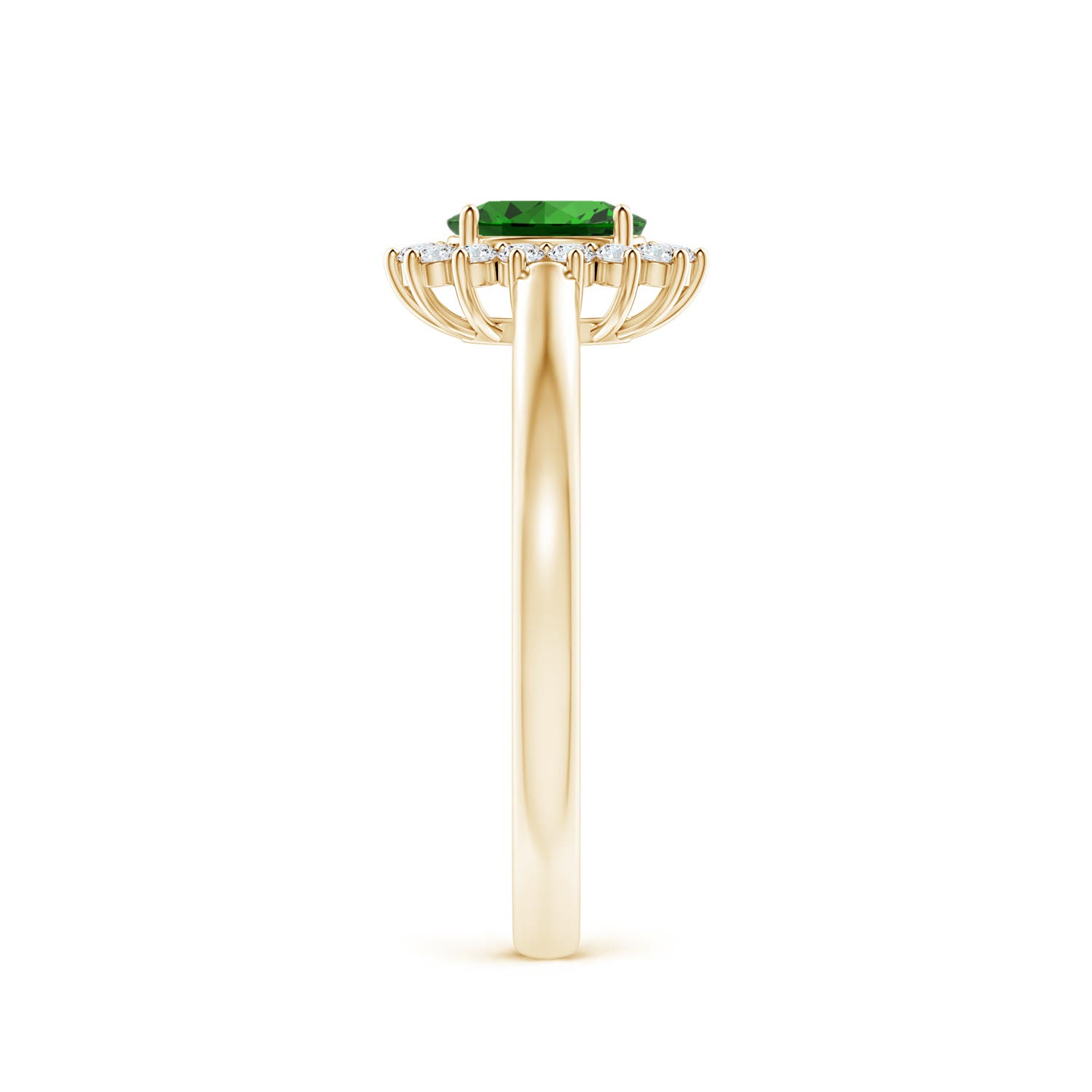 Premium - Lab-Grown Emerald / 0.31 CT / 14 KT Yellow Gold