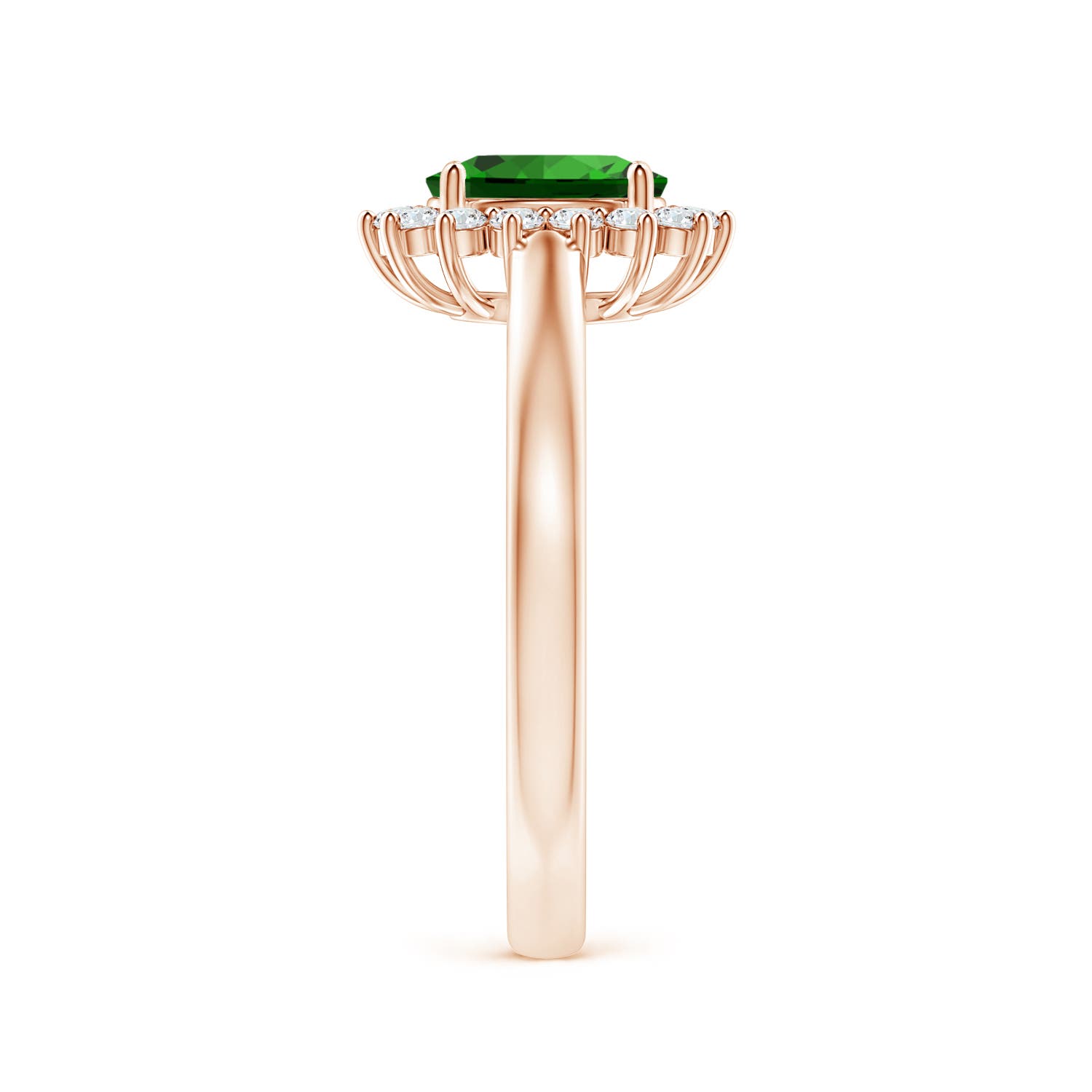 Premium - Lab-Grown Emerald / 0.91 CT / 14 KT Rose Gold