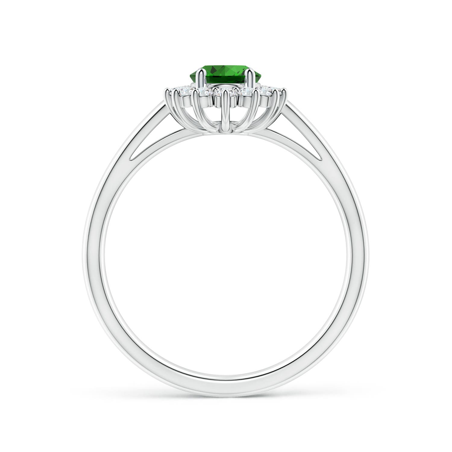 Premium - Lab-Grown Emerald / 0.91 CT / 14 KT White Gold