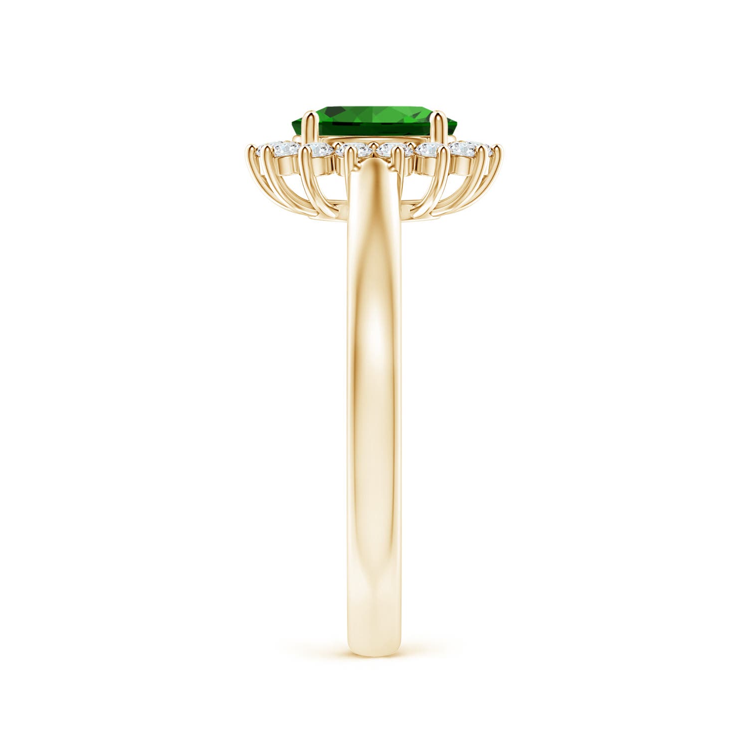 Premium - Lab-Grown Emerald / 0.91 CT / 14 KT Yellow Gold