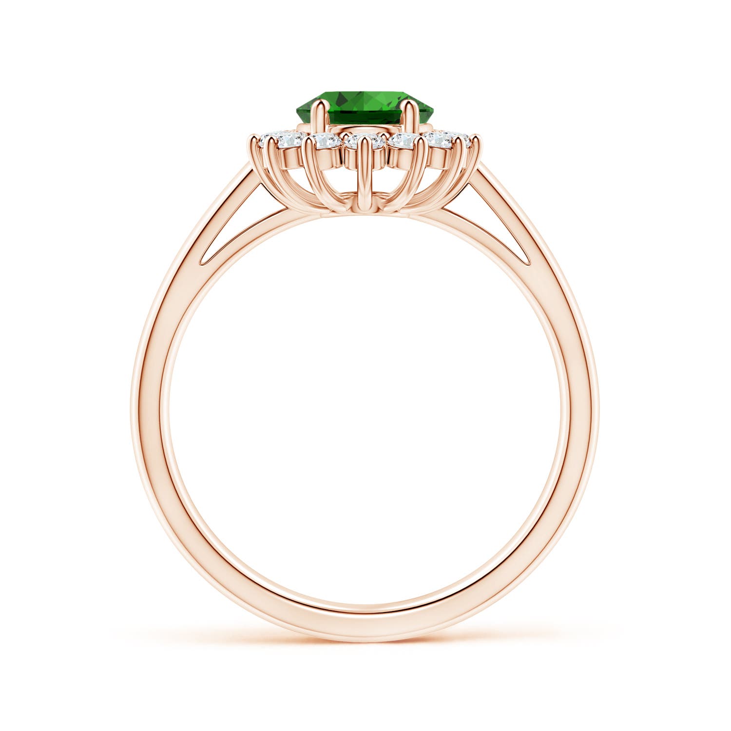 Premium - Lab-Grown Emerald / 1.45 CT / 14 KT Rose Gold