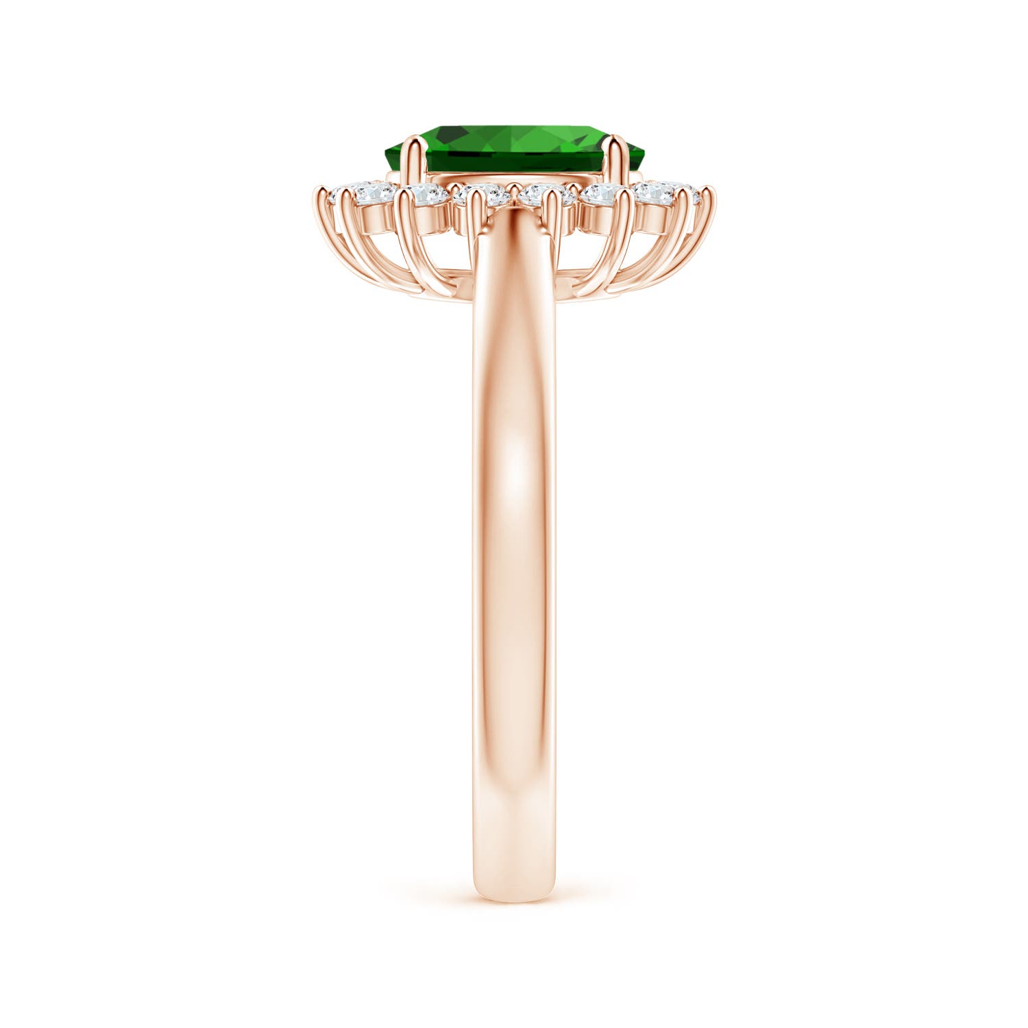 Premium - Lab-Grown Emerald / 1.45 CT / 14 KT Rose Gold