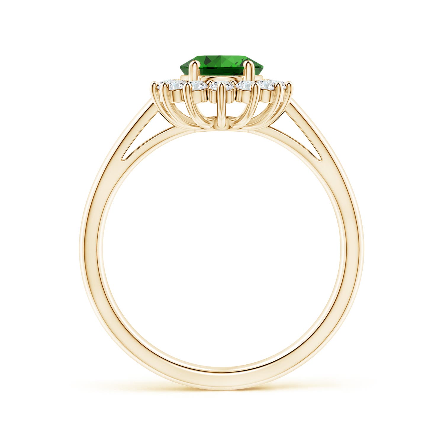 Premium - Lab-Grown Emerald / 1.45 CT / 14 KT Yellow Gold