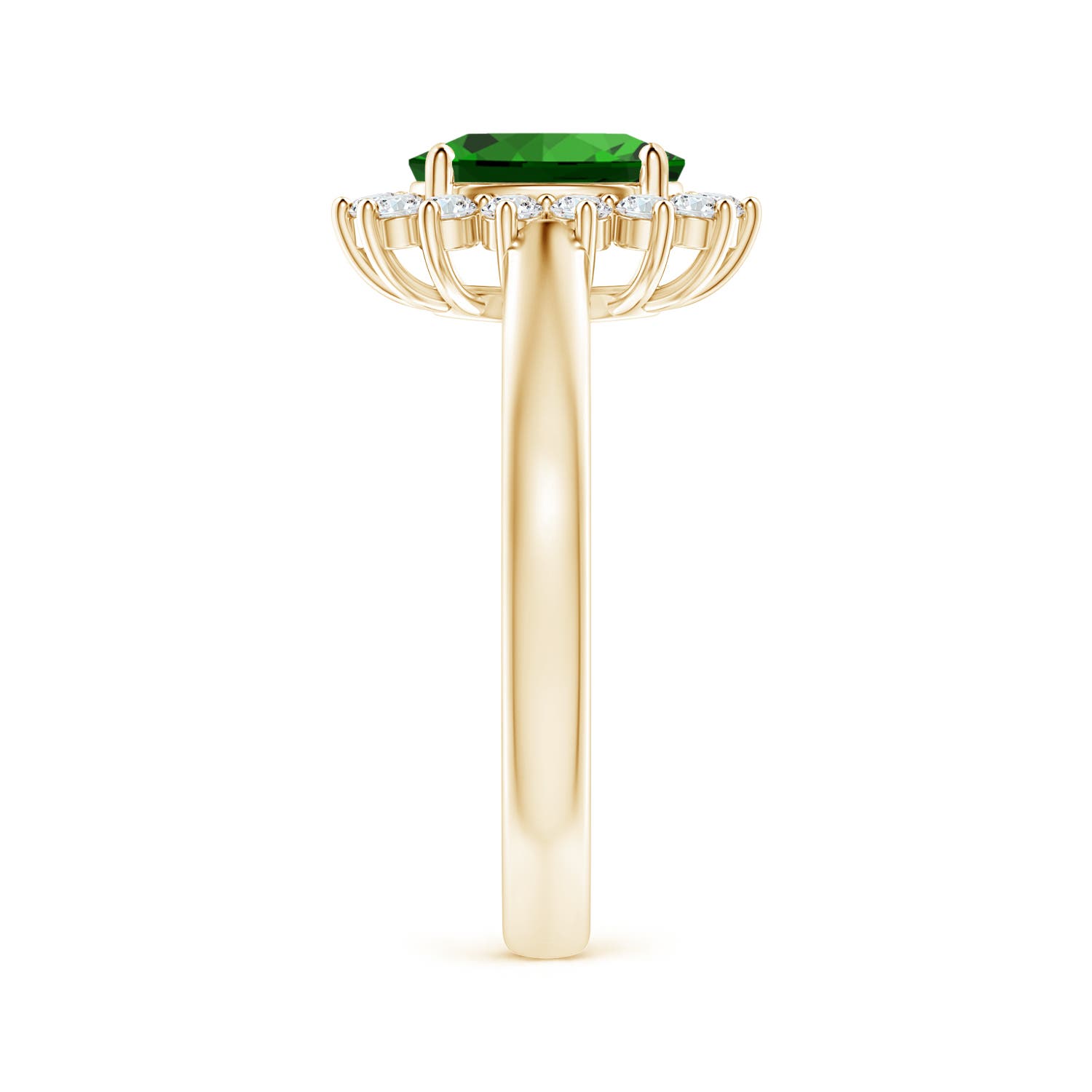 Premium - Lab-Grown Emerald / 1.45 CT / 14 KT Yellow Gold