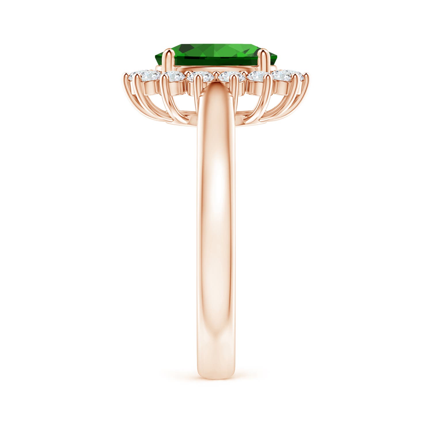 Premium - Lab-Grown Emerald / 1.99 CT / 14 KT Rose Gold