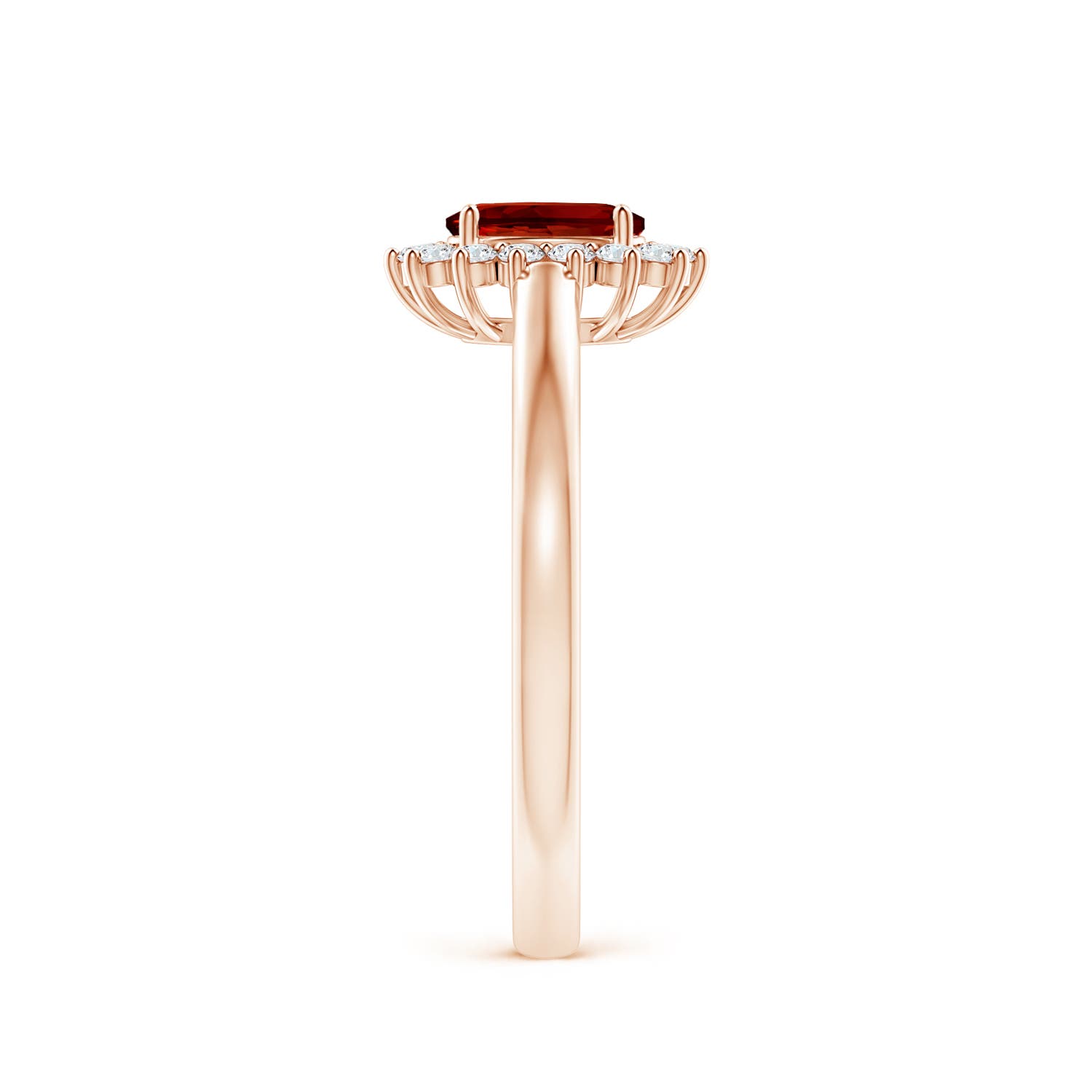 Premium - Lab-Grown Ruby / 0.36 CT / 18 KT Rose Gold