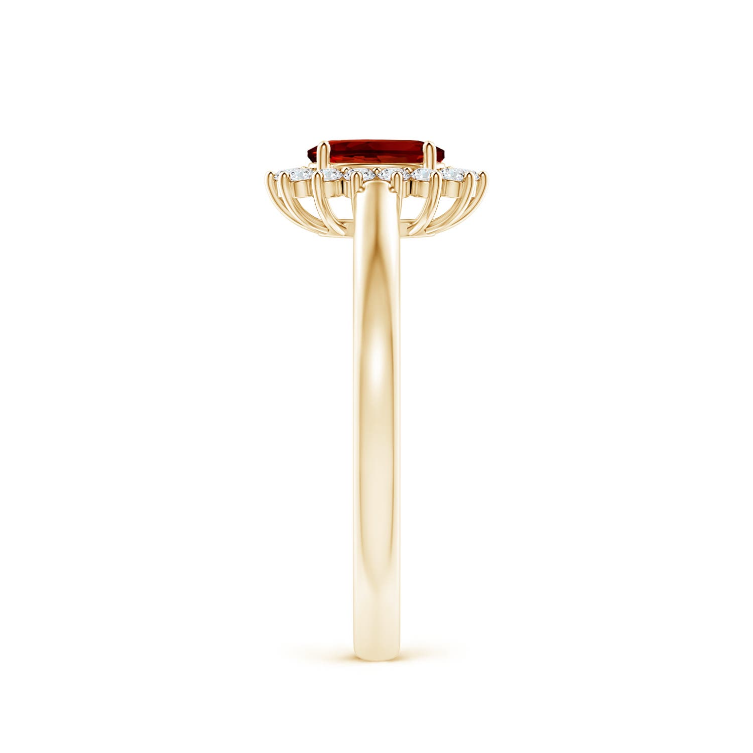 Premium - Lab-Grown Ruby / 0.36 CT / 18 KT Yellow Gold