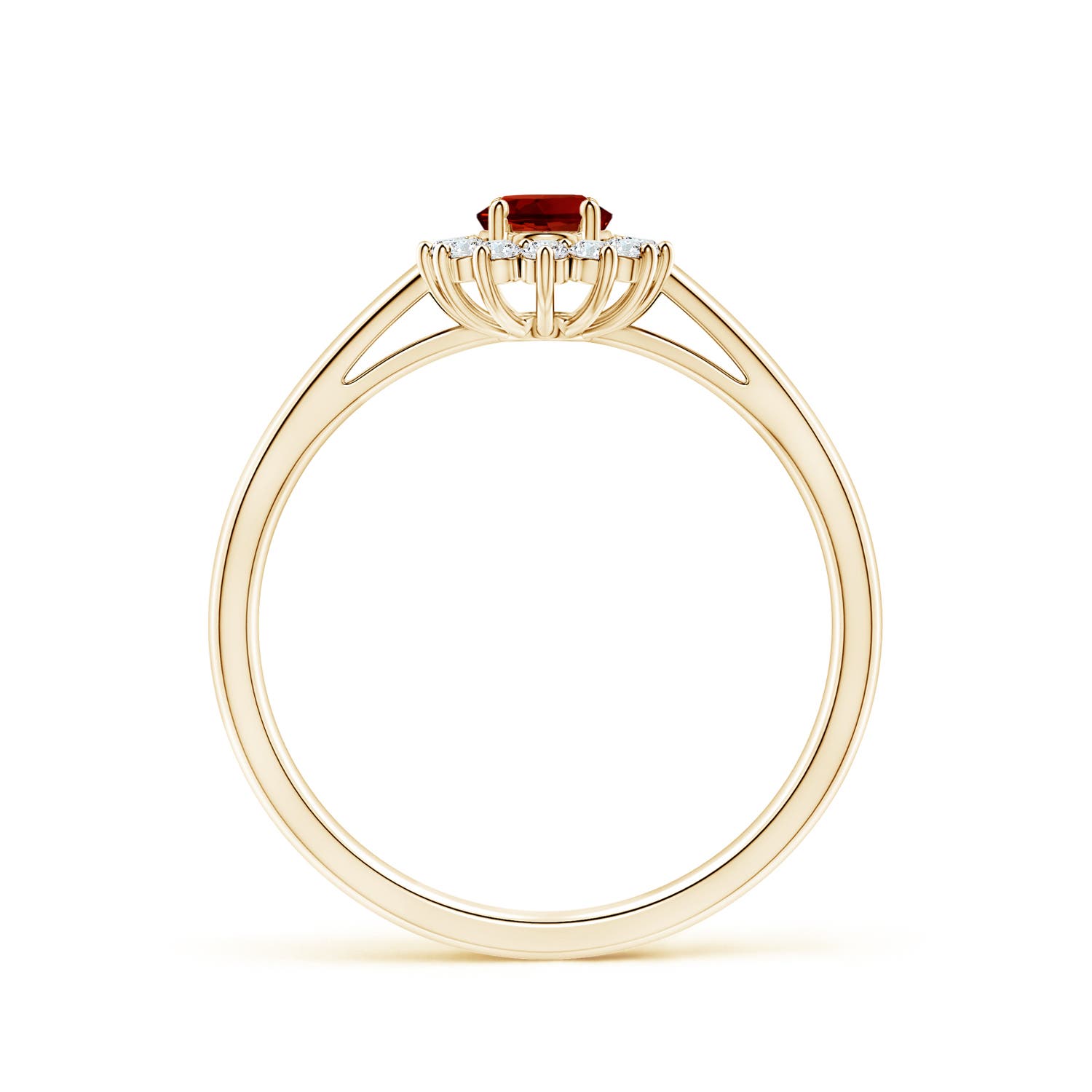 Premium - Lab-Grown Ruby / 0.36 CT / 14 KT Yellow Gold