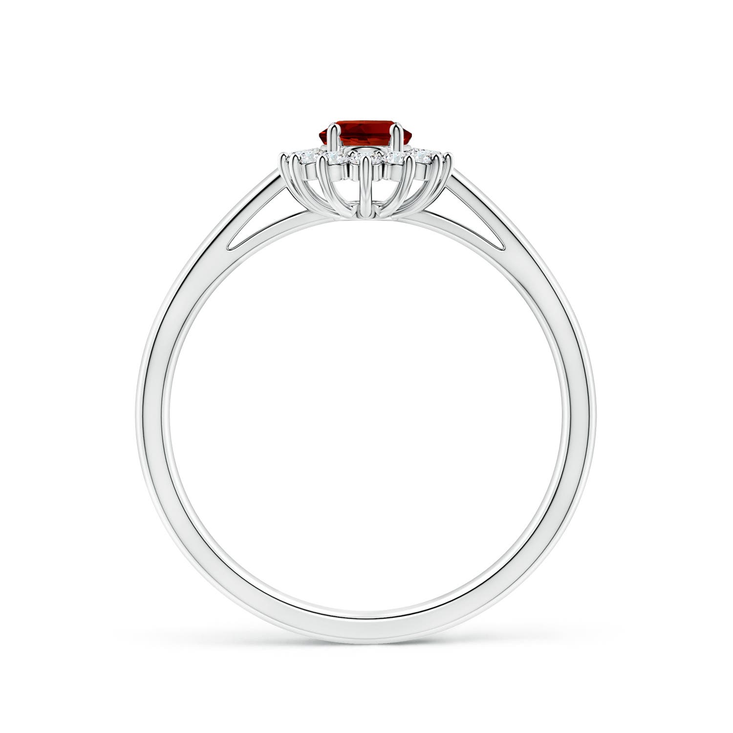 Premium - Lab-Grown Ruby / 0.8 CT / 18 KT White Gold