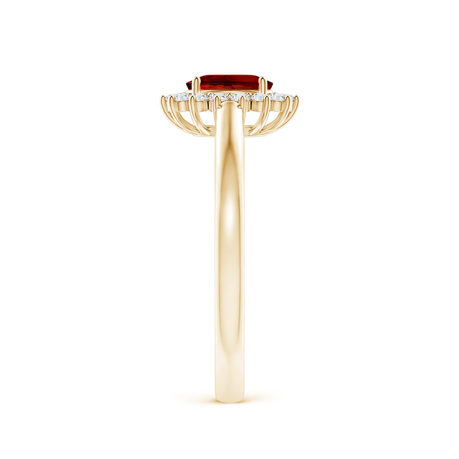 Premium - Lab-Grown Ruby / 0.8 CT / 18 KT Yellow Gold