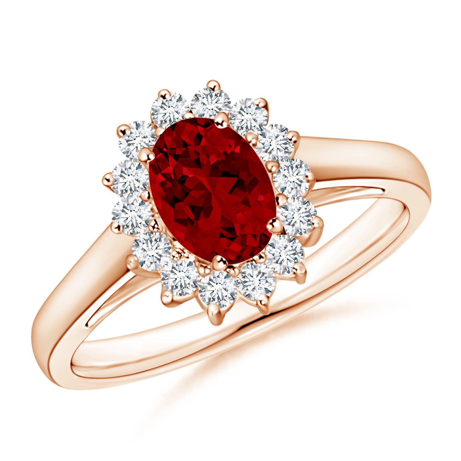 Premium - Lab-Grown Ruby / 1.25 CT / 14 KT Rose Gold