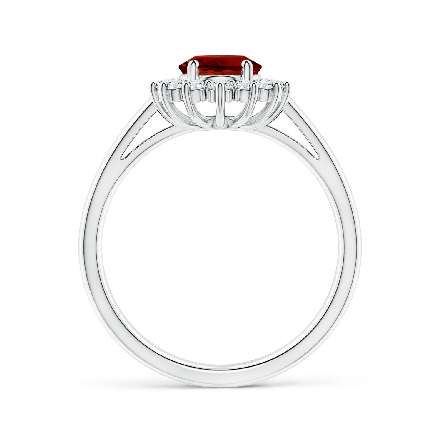 Premium - Lab-Grown Ruby / 1.6 CT / 14 KT White Gold