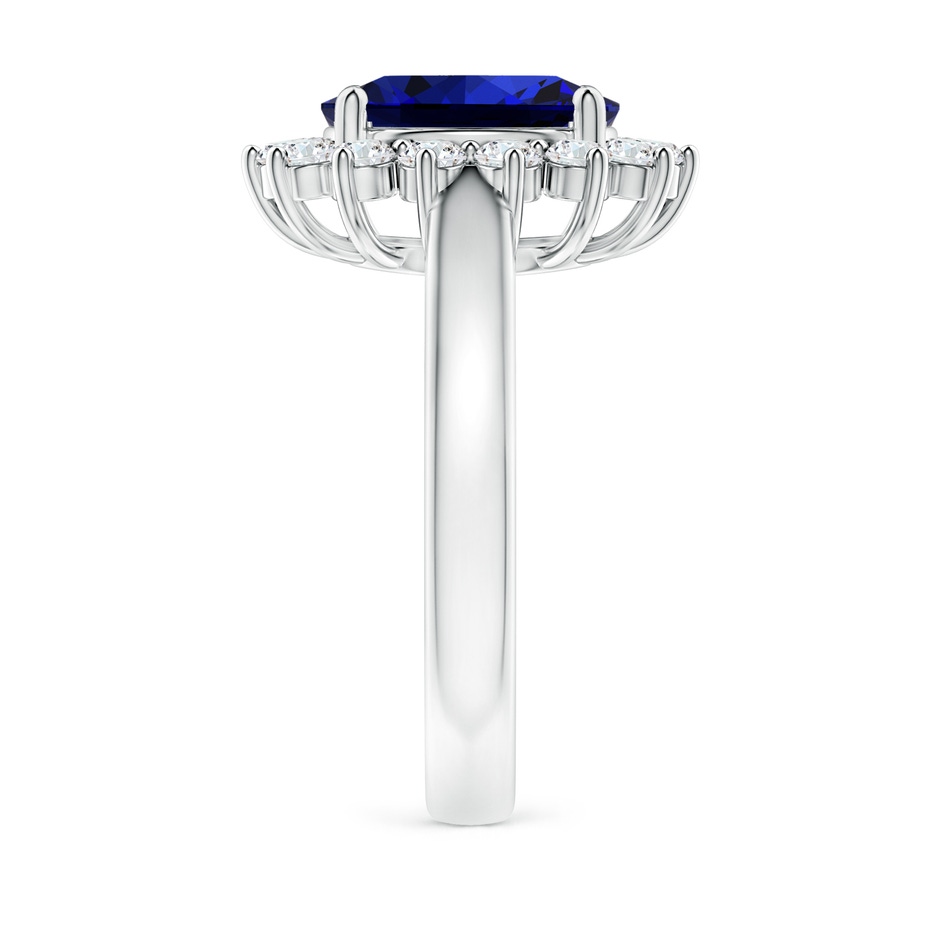 Lab-Grown Princess Diana Inspired Blue Sapphire Ring with Lab Diamond ...