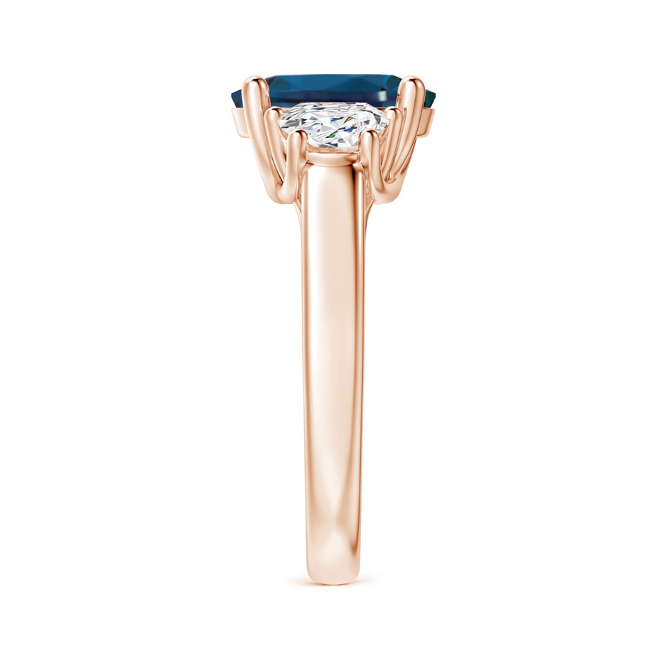 10x8mm Labgrown Oval Lab-Grown Alexandrite Ring with Half Moon Diamonds in 18K Rose Gold side 299