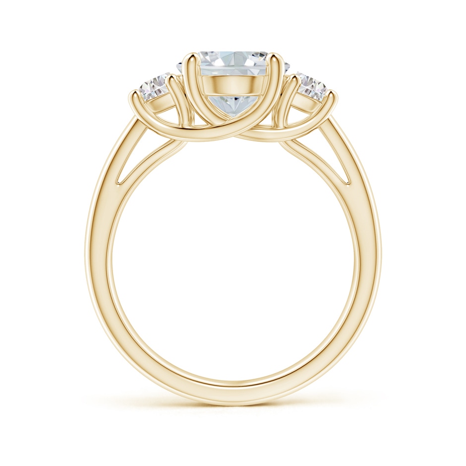 10x8mm FGVS Lab-Grown Oval and Half Moon Diamond Three Stone Ring in Yellow Gold side 199