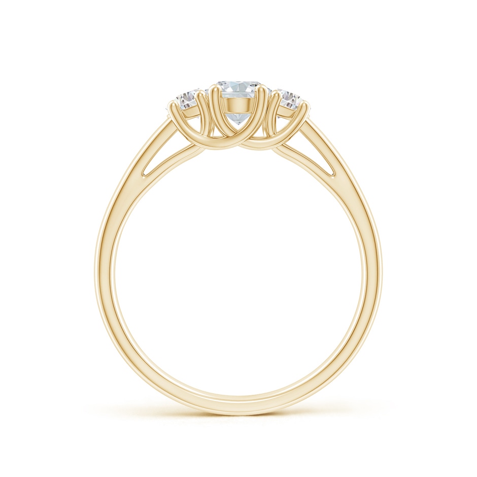 6x4mm FGVS Lab-Grown Oval and Half Moon Diamond Three Stone Ring in Yellow Gold side 199