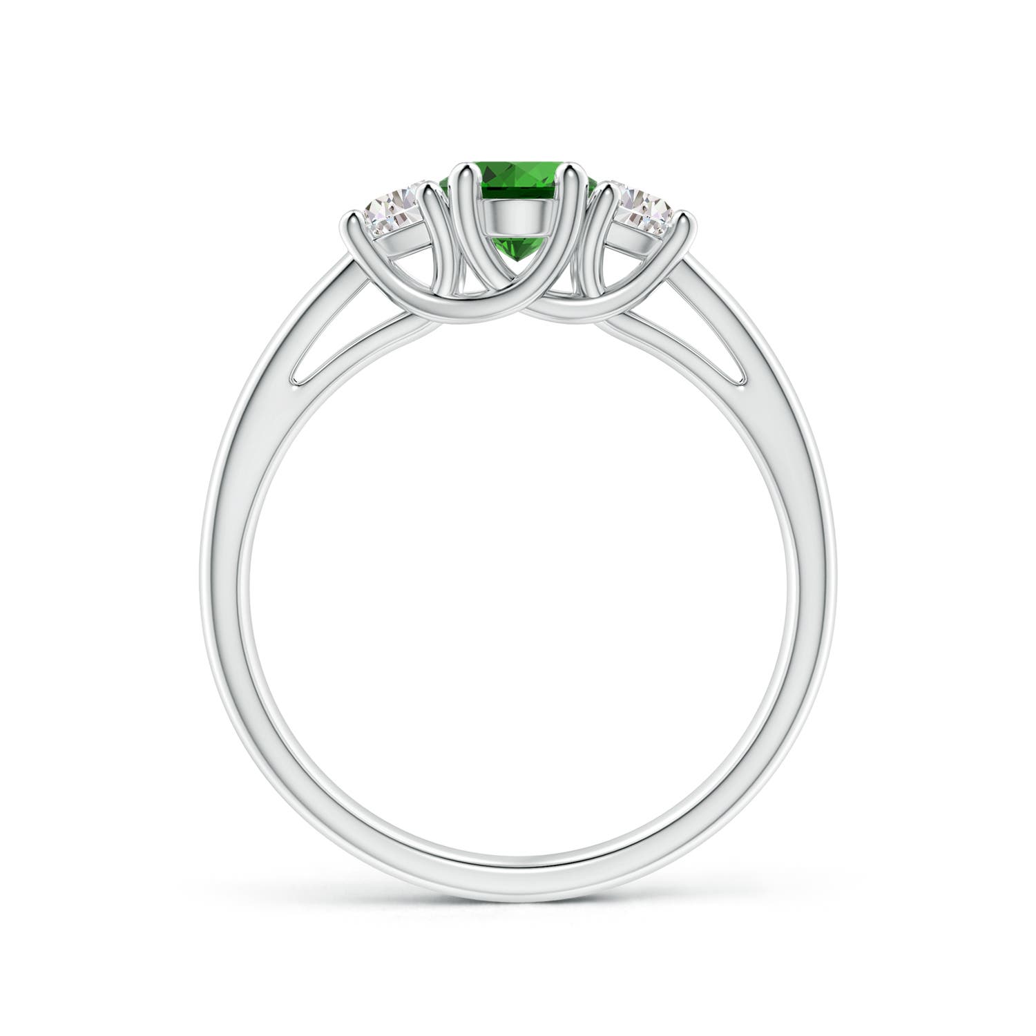 Premium - Lab-Grown Emerald / 1.12 CT / 14 KT White Gold