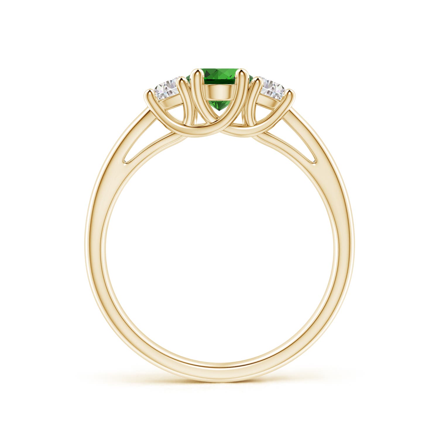 Premium - Lab-Grown Emerald / 1.12 CT / 14 KT Yellow Gold