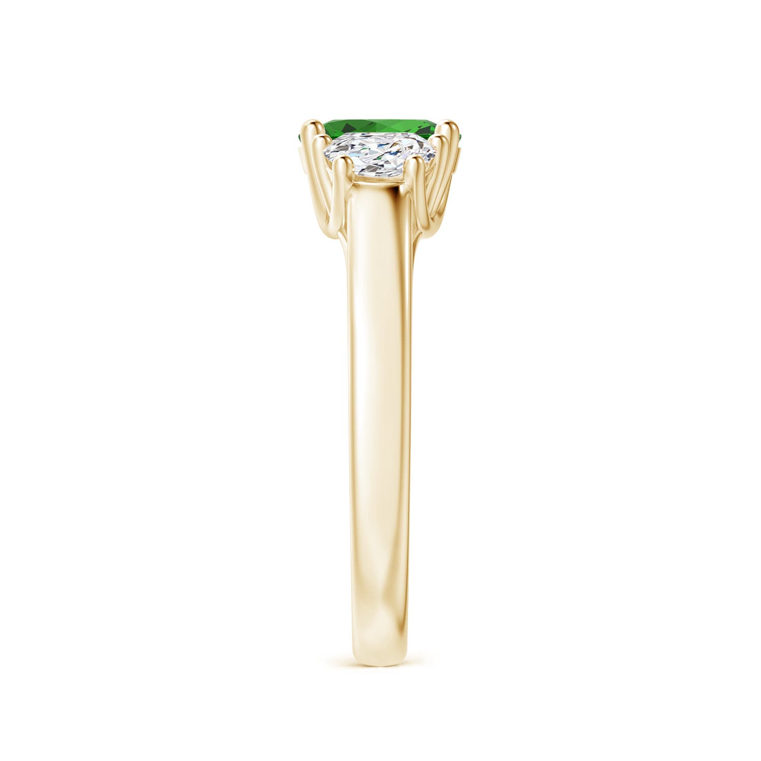 Premium - Lab-Grown Emerald / 1.12 CT / 14 KT Yellow Gold