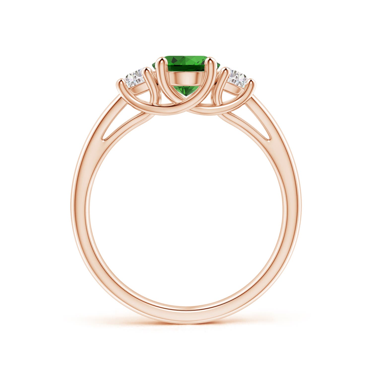 Premium - Lab-Grown Emerald / 1.56 CT / 14 KT Rose Gold